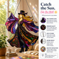 💥💃 Stevie Nicks 🤘 Handmade Stained Glass Spinning Suncatcher (Premium Quality)
