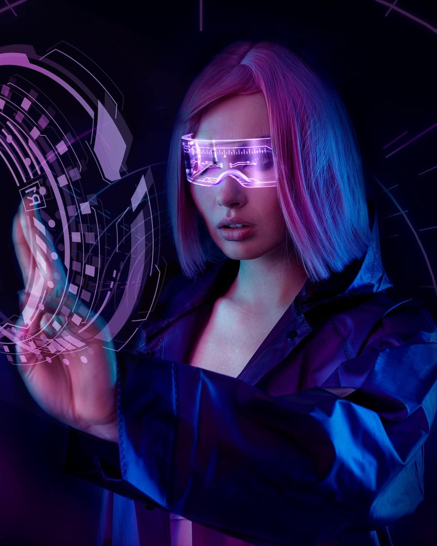 Cyberpunk Luminous LED Glow Glasses