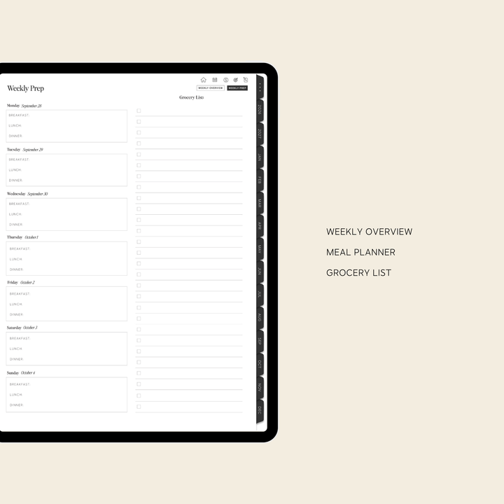 2026-2027 Digital Weekly Planner for Moms