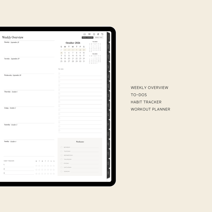 2026-2027 Digital Weekly Planner for Moms