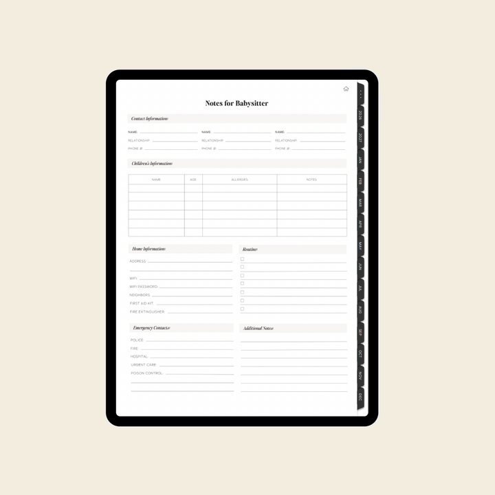 2026-2027 Digital Weekly Planner for Moms