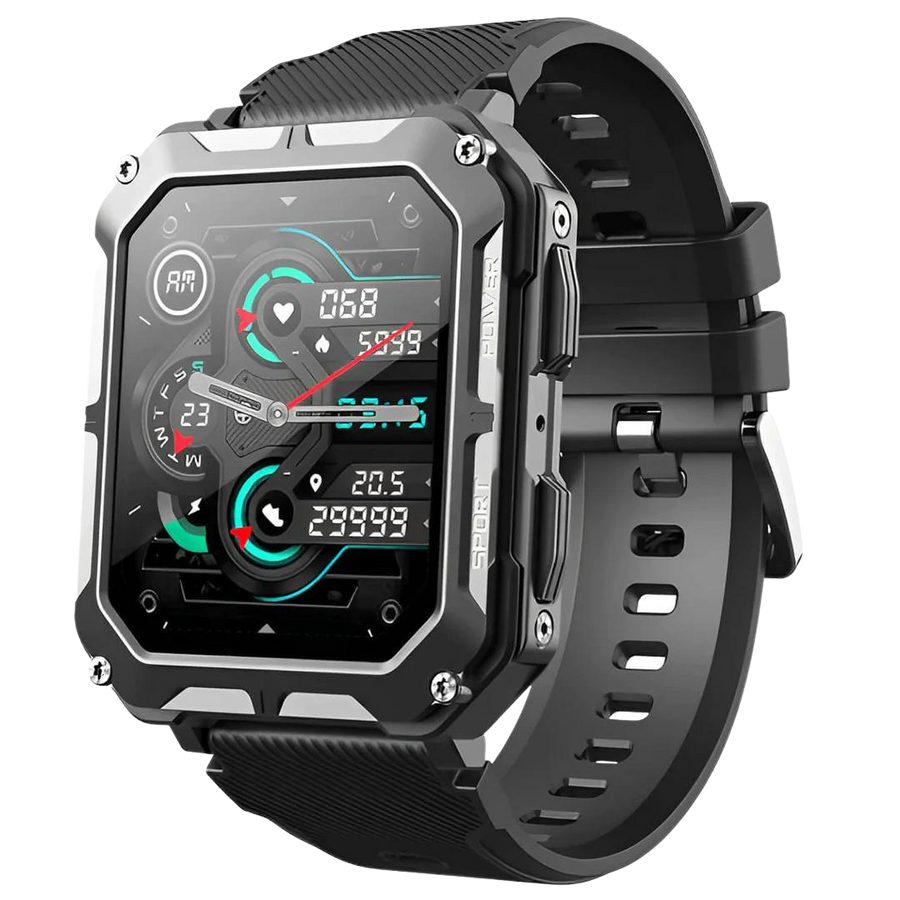 Indestructible Stainless Steel Military Style Rugged Smartwatch
