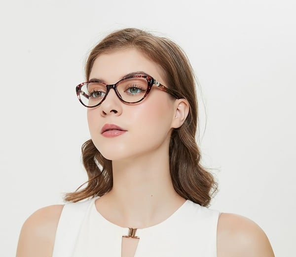 CAT EYE WITH PEARL HINGE PROGRESSIVE MULTIFOCAL READING GLASSES (Premium Quality)