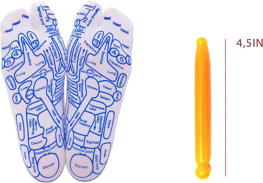 Reflexology Socks With Trigger Point Massage Tool