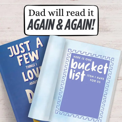 Just A Few Things I Love About You Dad Personalized Gift for Dad Father's Day Gift Fill In The Blank Memory Book Gift Idea For Dad (Premium Quality)