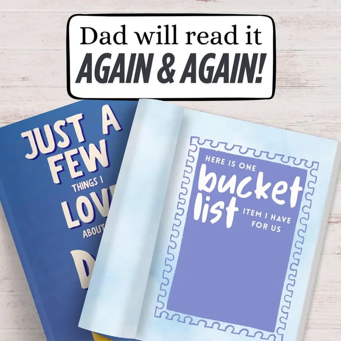 Just A Few Things I Love About You Dad Personalized Gift for Dad Father's Day Gift Fill In The Blank Memory Book Gift Idea For Dad (Premium Quality)