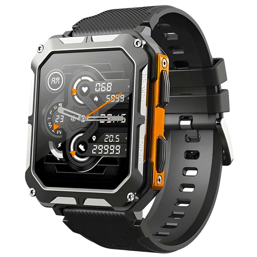 Indestructible Stainless Steel Military Style Rugged Smartwatch