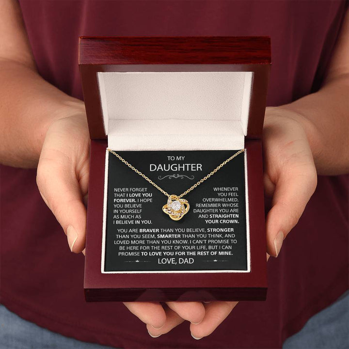 To My Daughter - Love Knot Necklace (Premium Quality)