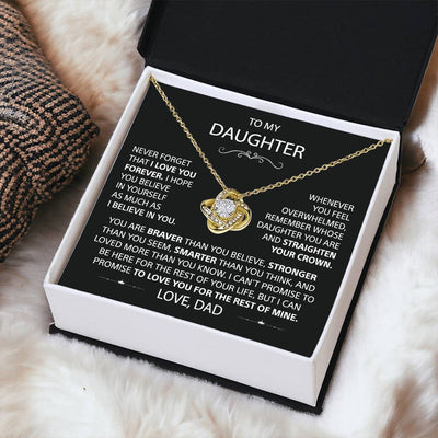 To My Daughter - Love Knot Necklace (Premium Quality)