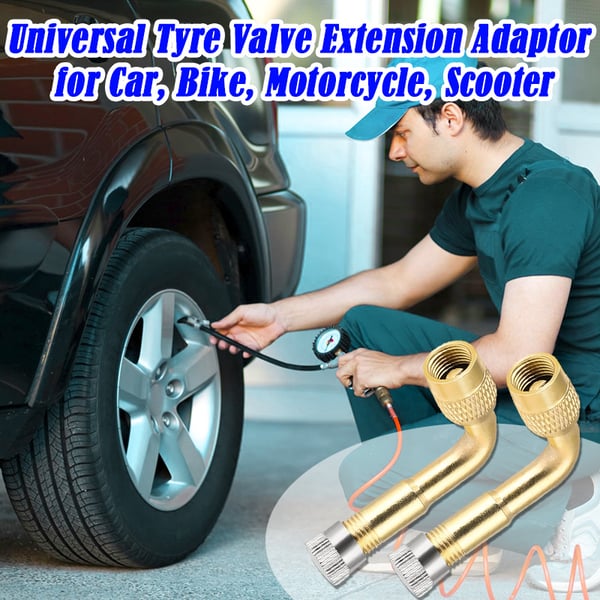 Universal Tyre Valve Extension Adaptor for Car, Bike, Motorcycle, Scooter (Premium Quality)