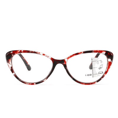 CAT EYE WITH PEARL HINGE PROGRESSIVE MULTIFOCAL READING GLASSES (Premium Quality)