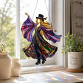 💥💃 Stevie Nicks 🤘 Handmade Stained Glass Spinning Suncatcher (Premium Quality)