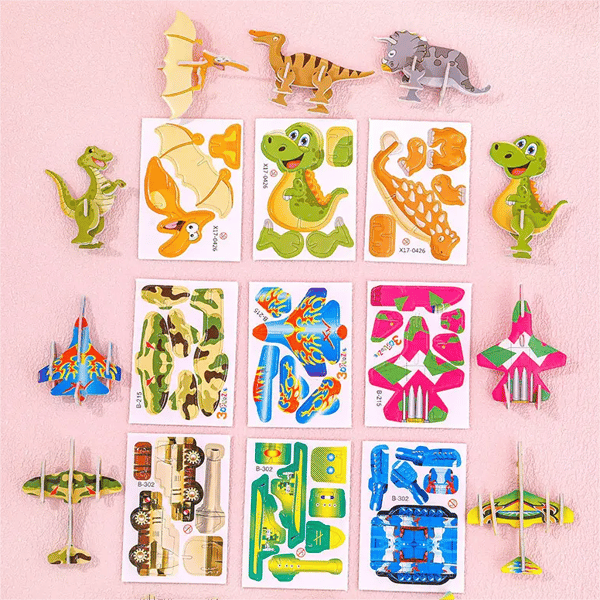Educational 3D Cartoon Puzzle (Premium Quality)