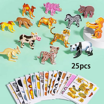Educational 3D Cartoon Puzzle (Premium Quality)