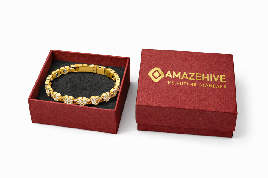⏳Time-Limited Special⏰Women's Dazzling Heart-Shaped Magnetic Copper Bracelets (Premium Quality)