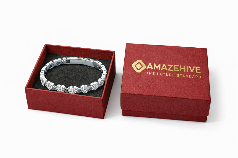 ⏳Time-Limited Special⏰Women's Dazzling Heart-Shaped Magnetic Copper Bracelets (Premium Quality)