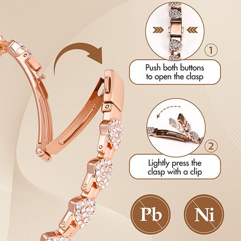 ⏳Time-Limited Special⏰Women's Dazzling Heart-Shaped Magnetic Copper Bracelets (Premium Quality)