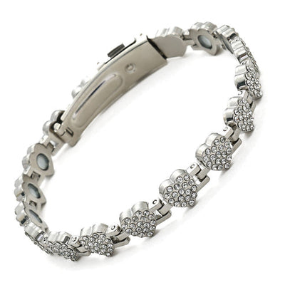 ⏳Time-Limited Special⏰Women's Dazzling Heart-Shaped Magnetic Copper Bracelets (Premium Quality)