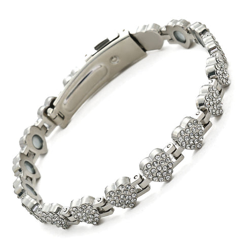 ⏳Time-Limited Special⏰Women's Dazzling Heart-Shaped Magnetic Copper Bracelets (Premium Quality)