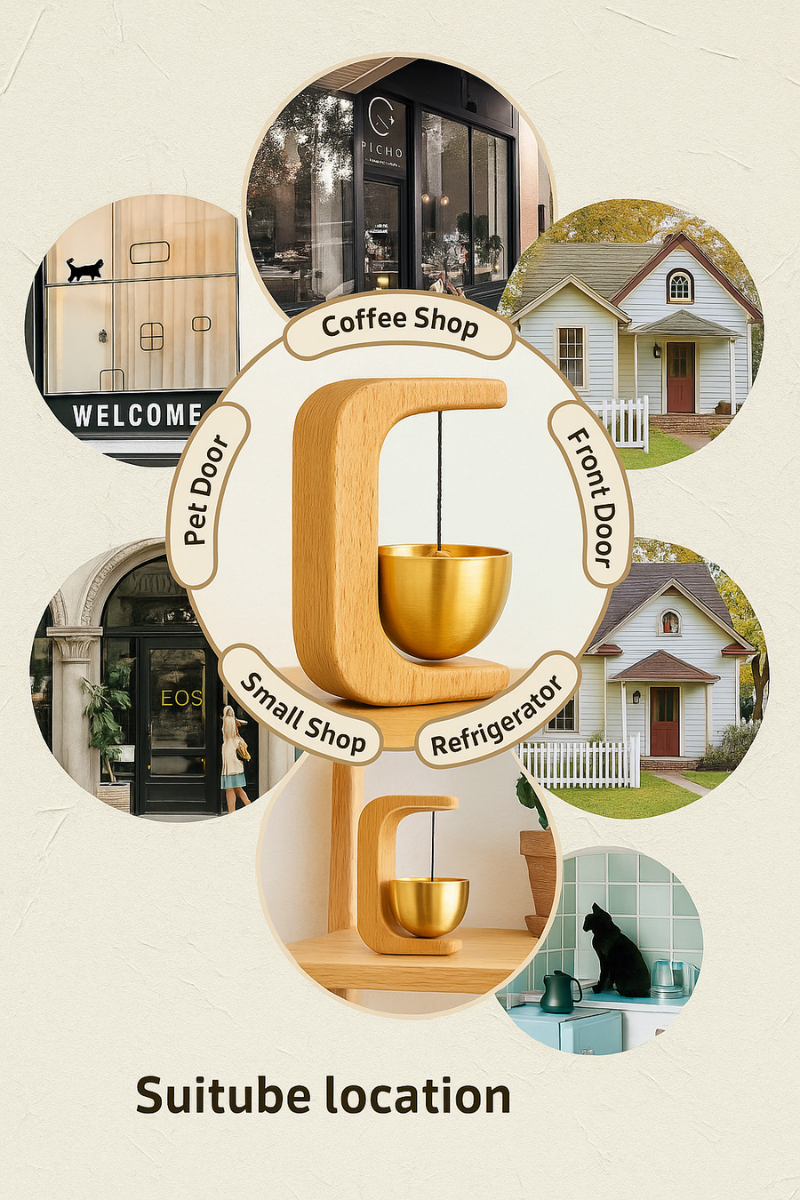 Bring Positive Energy & Peace to Your Home – Elegant Wooden Wind Chime with Magnetic Fixing! (Premium Quality)